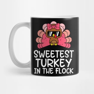 Sweetest Turkey In The Flock Girls Thanksgiving Women Mug